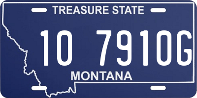 MT license plate 107910G