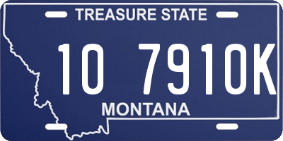 MT license plate 107910K