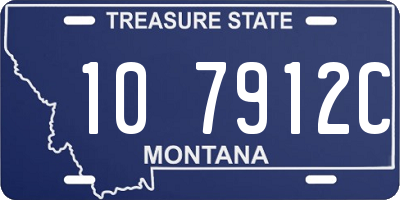 MT license plate 107912C