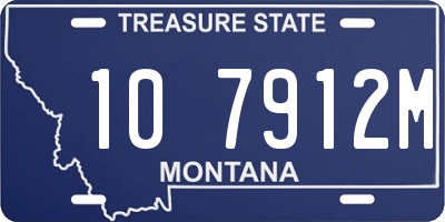 MT license plate 107912M