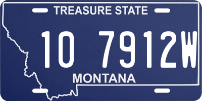 MT license plate 107912W