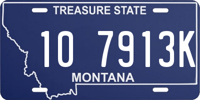 MT license plate 107913K