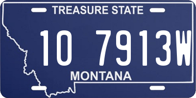 MT license plate 107913W