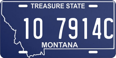 MT license plate 107914C