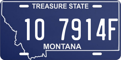 MT license plate 107914F