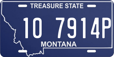 MT license plate 107914P