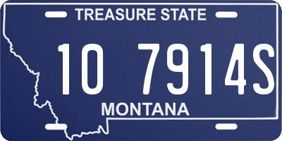 MT license plate 107914S