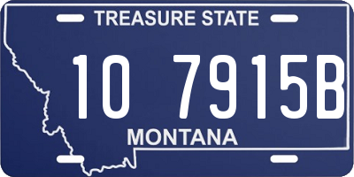 MT license plate 107915B