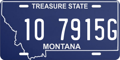 MT license plate 107915G