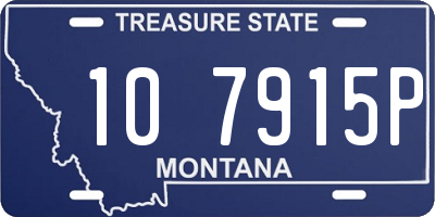 MT license plate 107915P