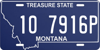 MT license plate 107916P