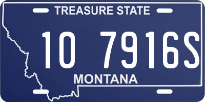 MT license plate 107916S