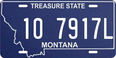 MT license plate 107917L