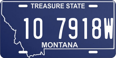 MT license plate 107918W