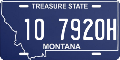 MT license plate 107920H