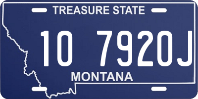 MT license plate 107920J