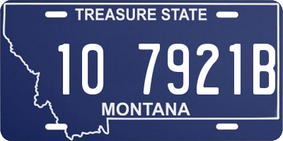 MT license plate 107921B