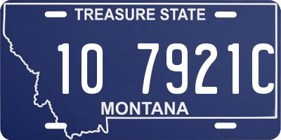 MT license plate 107921C