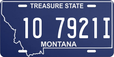 MT license plate 107921I