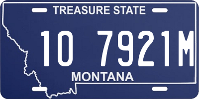 MT license plate 107921M