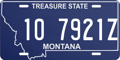 MT license plate 107921Z