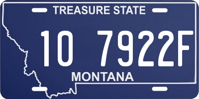 MT license plate 107922F