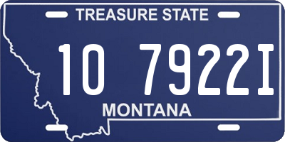 MT license plate 107922I