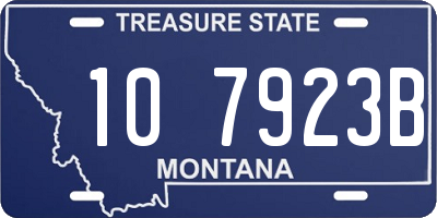 MT license plate 107923B