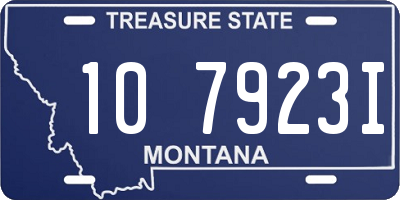 MT license plate 107923I