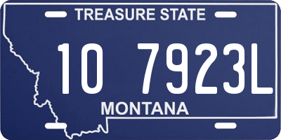 MT license plate 107923L