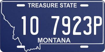 MT license plate 107923P