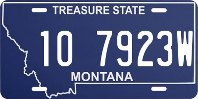 MT license plate 107923W