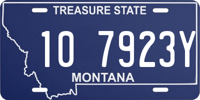 MT license plate 107923Y