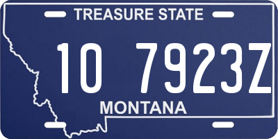 MT license plate 107923Z