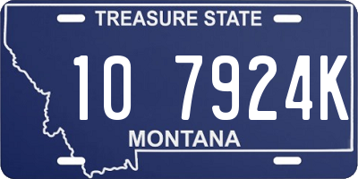 MT license plate 107924K