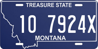 MT license plate 107924X