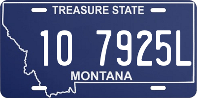 MT license plate 107925L