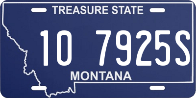 MT license plate 107925S