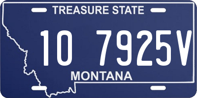 MT license plate 107925V