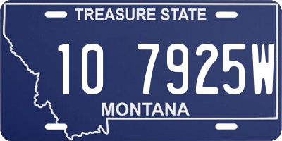 MT license plate 107925W