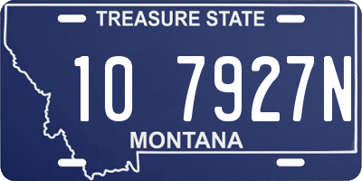 MT license plate 107927N