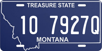 MT license plate 107927Q