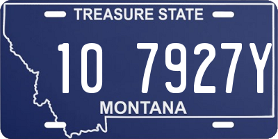 MT license plate 107927Y