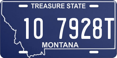 MT license plate 107928T