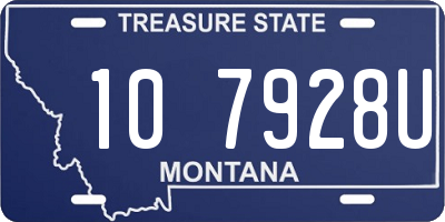 MT license plate 107928U