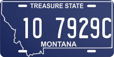 MT license plate 107929C