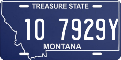 MT license plate 107929Y