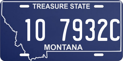 MT license plate 107932C