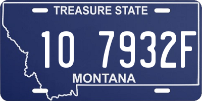 MT license plate 107932F