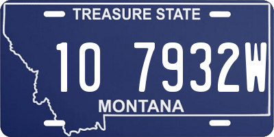 MT license plate 107932W